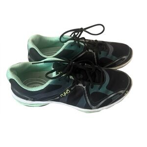 Ryka Women's Black and Teal Athletic Shoes
